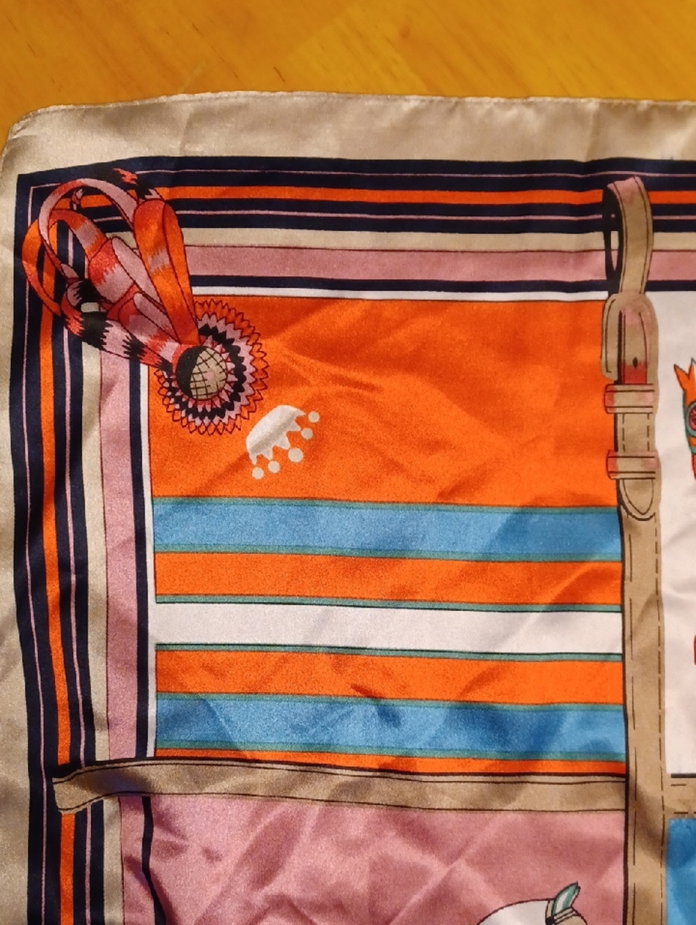 Equestrian Patchwork 90x90cm Polyester Scarf in Bright Multi Colors - Picture 15 of 16